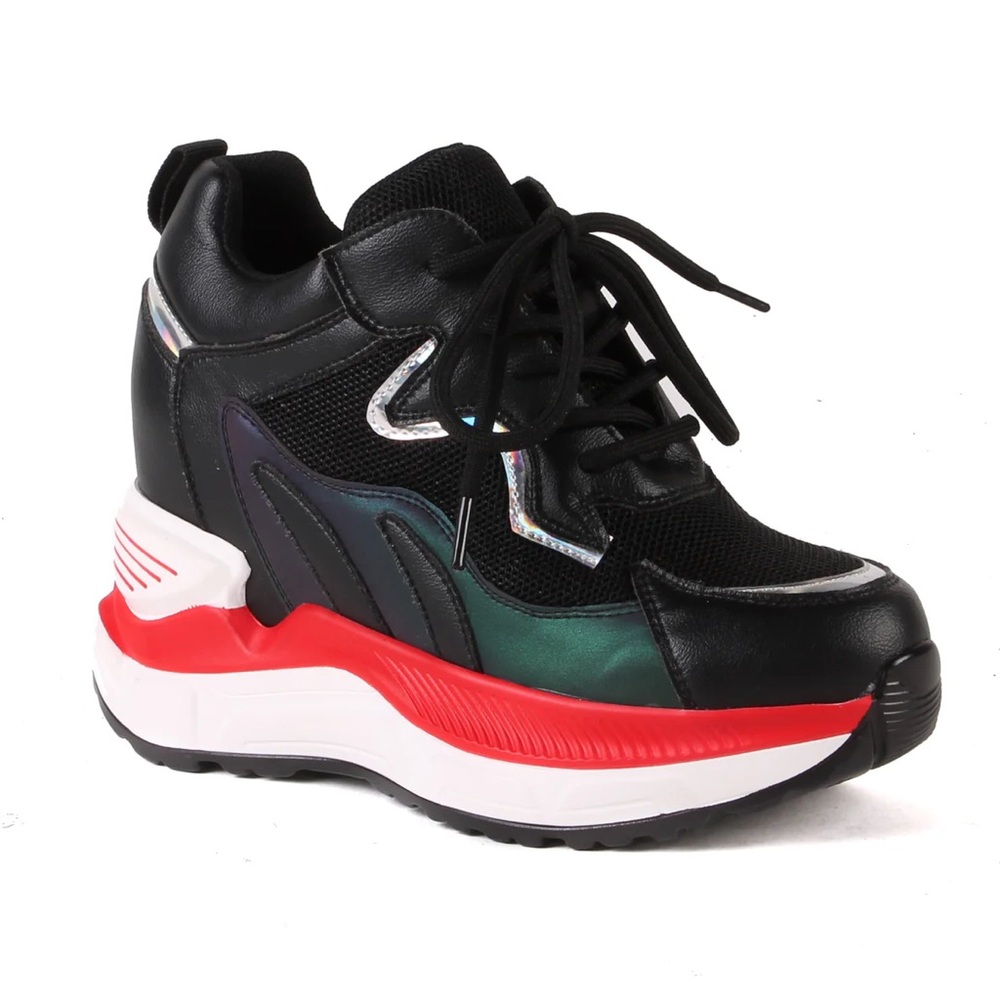 Trendy Black and Red Women's Sneakers